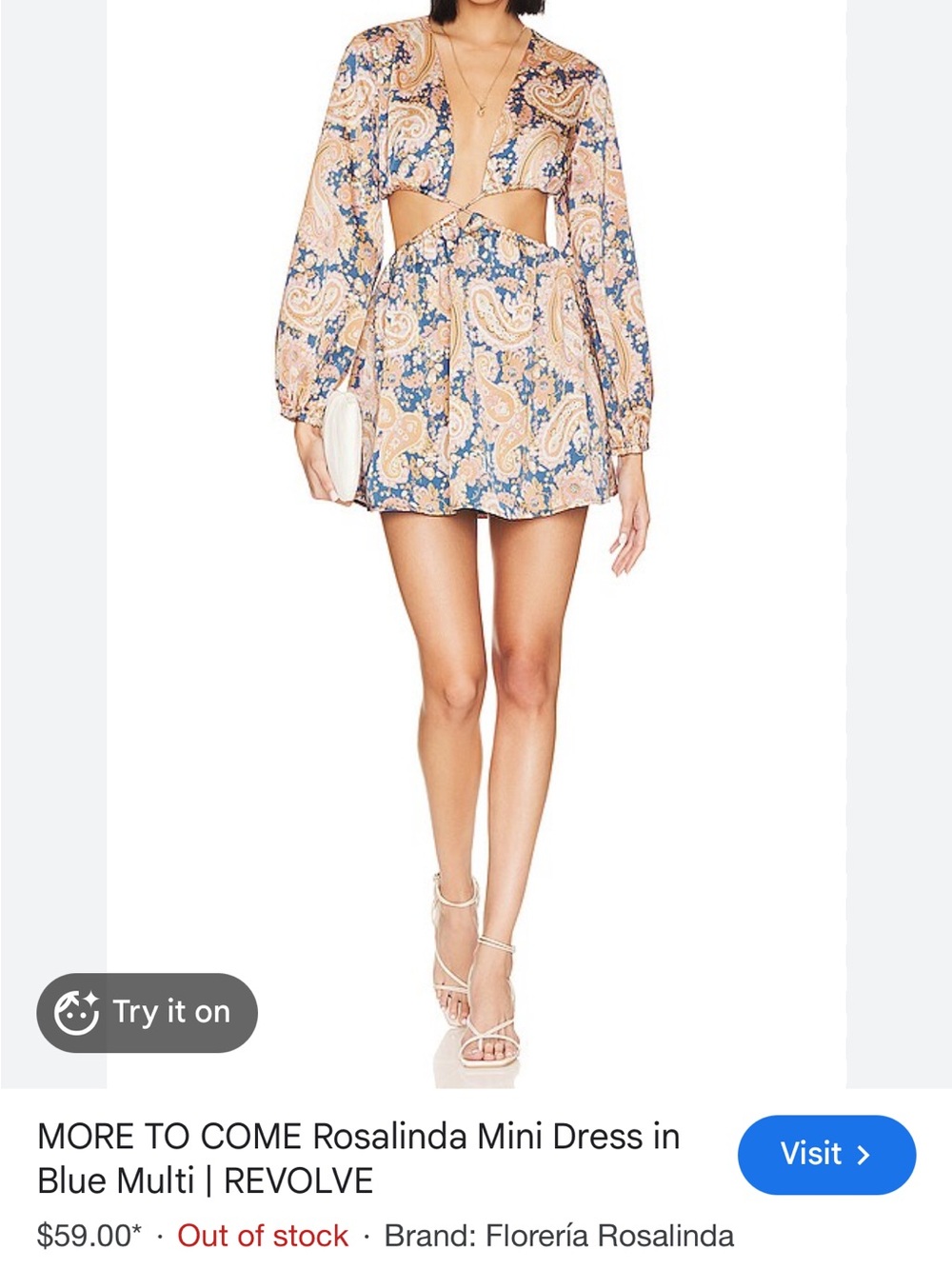 Florería Rosalinda Rosalinda Mini Dress in Blue Multi